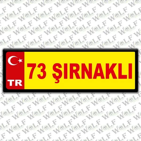 İllere Özel Damla Etiket ( 73 Şırnaklı ) / Pİ296