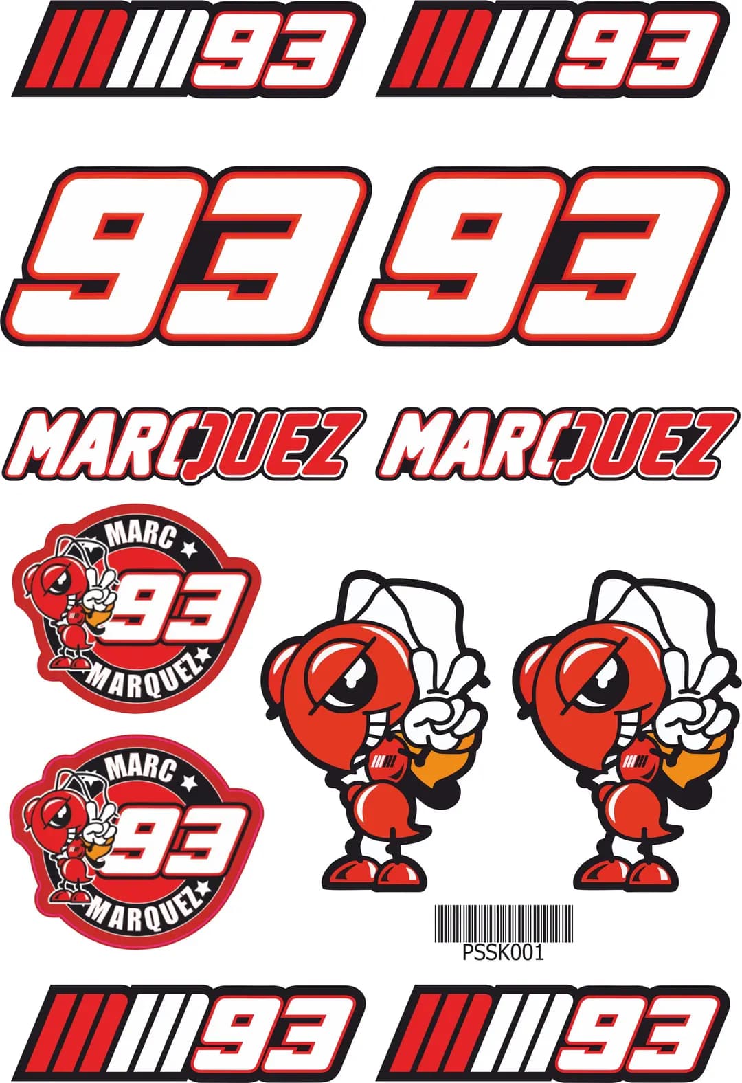 Karışık A4 Sticker 001 / PSSK001