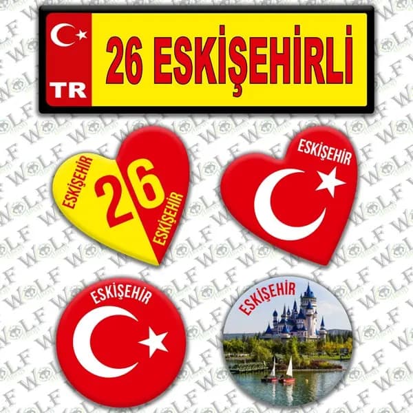 İllere Özel Damla Etiket ( 26 Eskişehirli ) / Pİ106