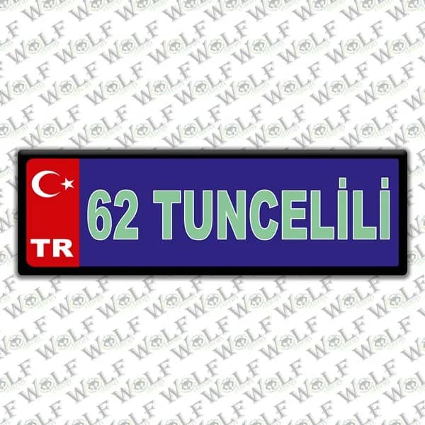 İllere Özel Damla Etiket ( 62 Tuncelili ) / Pİ254