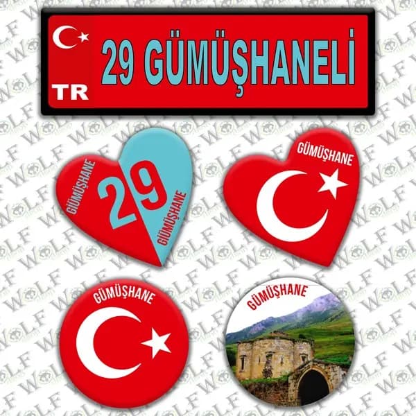 İllere Özel Damla Etiket ( 29 Gümüşhaneli ) / Pİ120