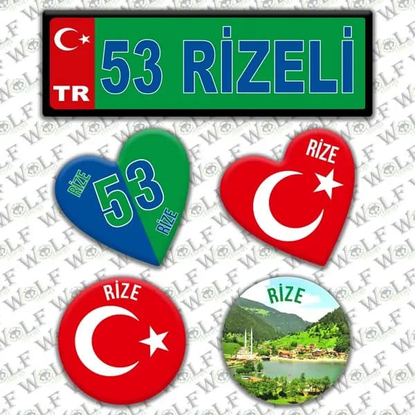 İllere Özel Damla Etiket ( 53 Rizeli ) / Pİ215