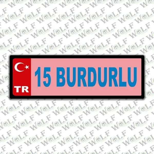 İllere Özel Damla Etiket ( 15 Burdurlu ) / Pİ063