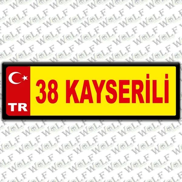 İllere Özel Damla Etiket ( 38 Kayserili ) / Pİ162