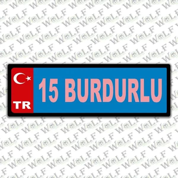 İllere Özel Damla Etiket ( 15 Burdurlu ) / Pİ065
