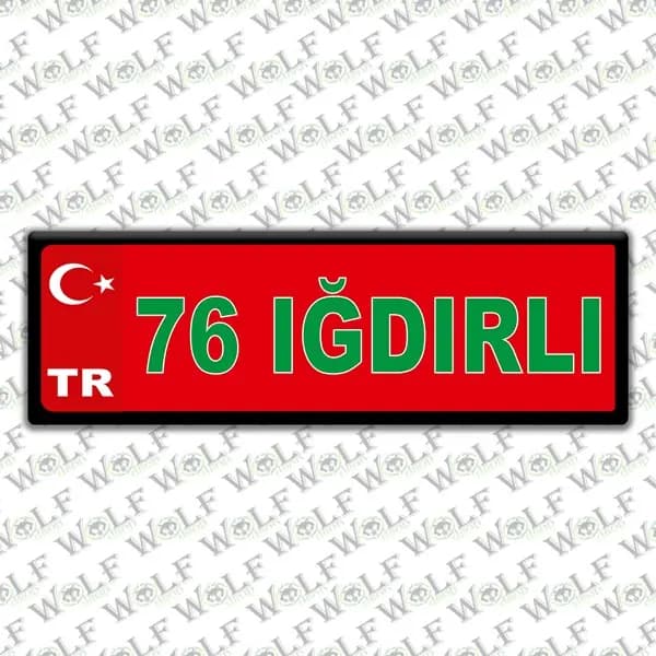 İllere Özel Damla Etiket ( 76 Iğdırlı ) / Pİ308