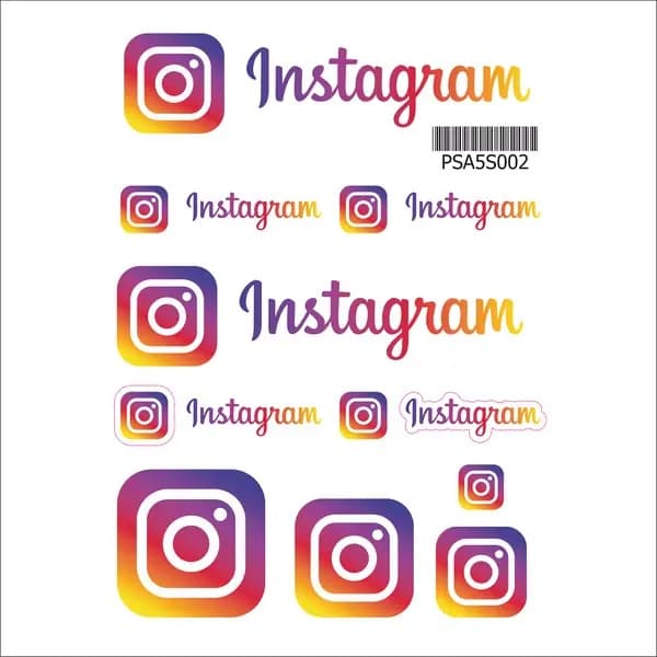 Sosyal Medya A5 Sticker 002 / PSA5S002
