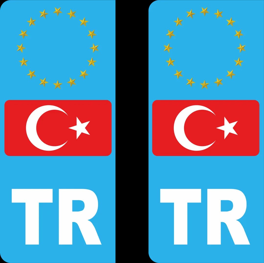 Bayrak Plaka Damla Sticker 003 / PPA003