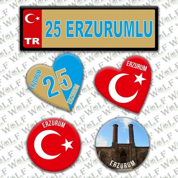 İllere Özel Damla Etiket ( 25 Erzurumlu ) / Pİ102