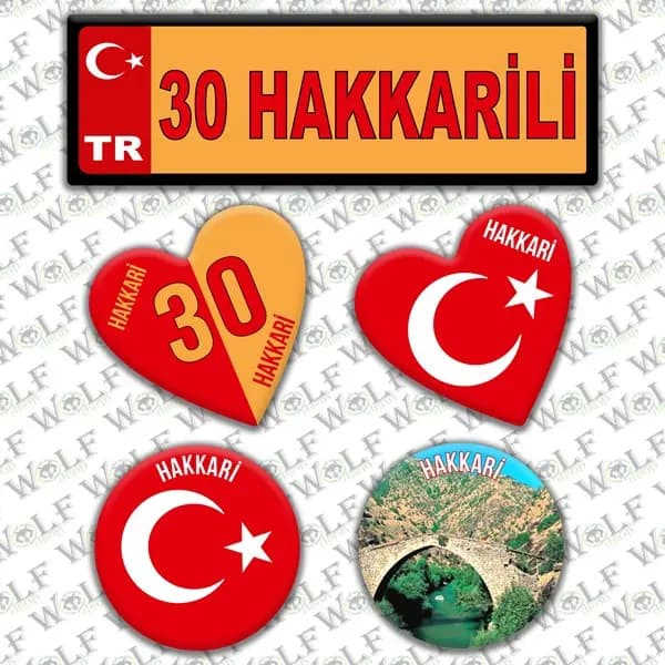 İllere Özel Damla Etiket ( 30 Hakkarili ) / Pİ122