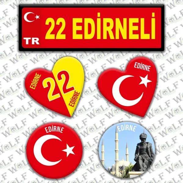İllere Özel Damla Etiket ( 22 Edirneli ) / Pİ090