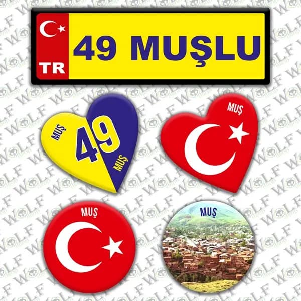 İllere Özel Damla Etiket ( 49 Muşlu ) / Pİ199