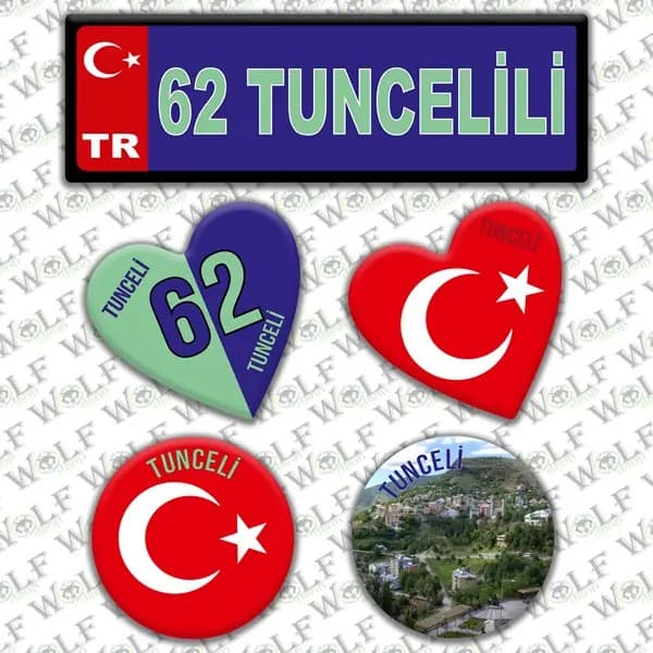 İllere Özel Damla Etiket ( 62 Tuncelili ) / Pİ253