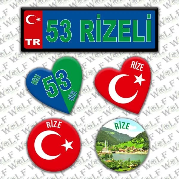 İllere Özel Damla Etiket ( 53 Rizeli ) / Pİ217