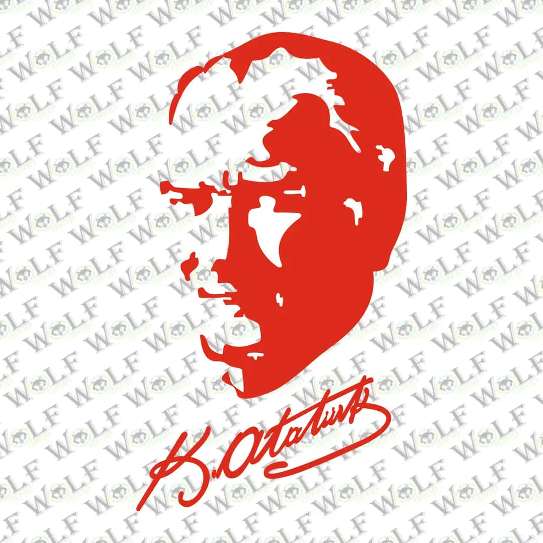 Transferli Atatürk Portre Sticker 003 / P3R3010