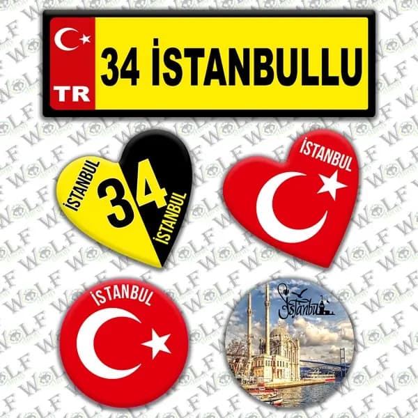 İllere Özel Damla Etiket ( 34 İstanbullu ) / Pİ145