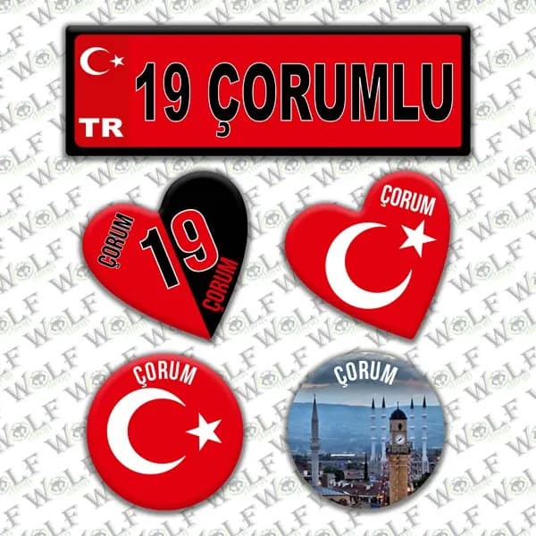İllere Özel Damla Etiket ( 19 Çorumlu ) / Pİ078