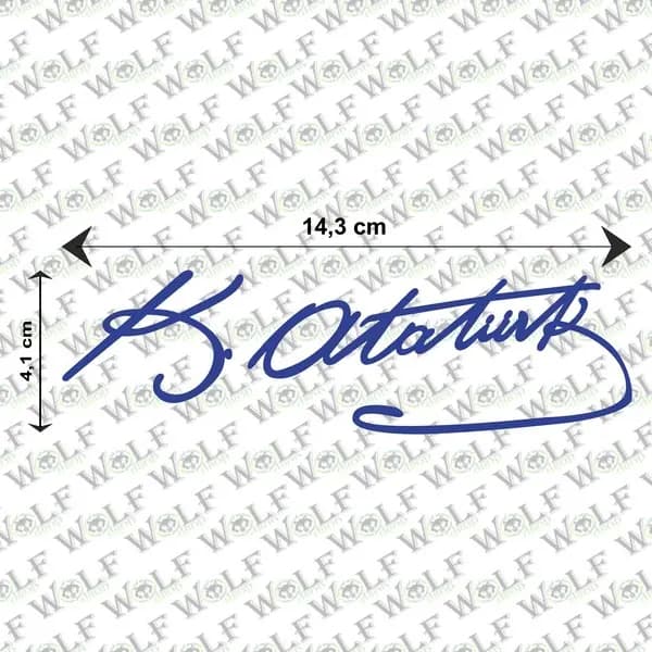 Transferli Sticker Atatürk İmzası / P3R5003