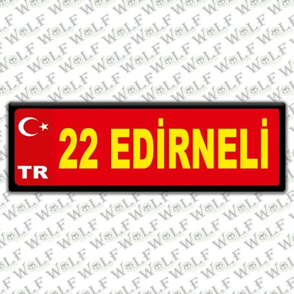 İllere Özel Damla Etiket ( 22 Edirneli ) / Pİ091