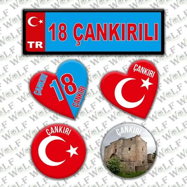 İllere Özel Damla Etiket ( 18 Çakırlı ) / Pİ076