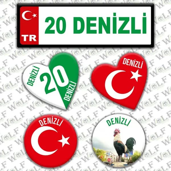 İllere Özel Damla Etiket ( 20 Denizli ) / Pİ082