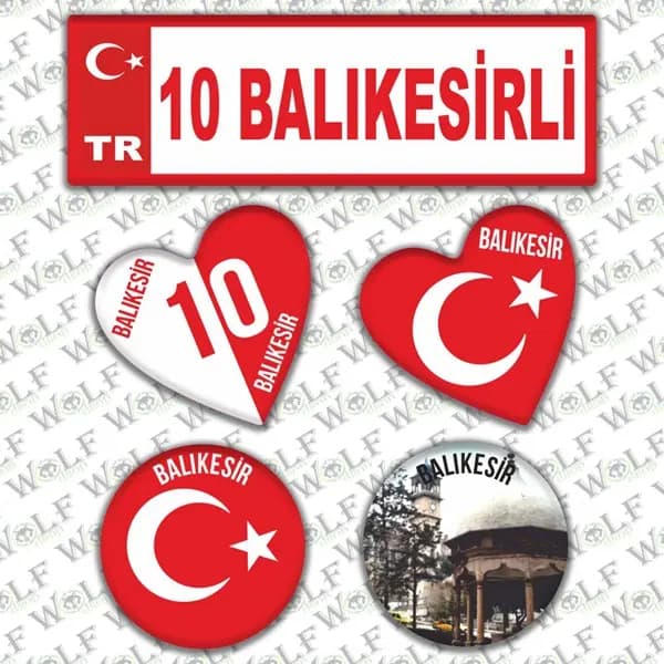 İllere Özel Damla Etiket ( 10 Balıkesirli ) / Pİ045