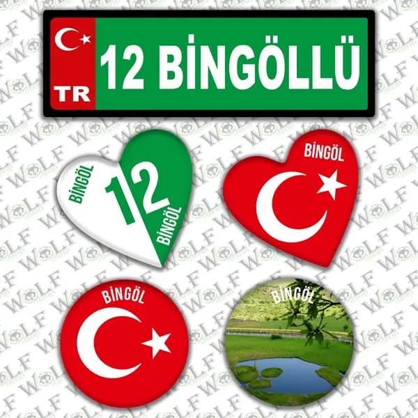 İllere Özel Damla Etiket ( 12 Bingöllü ) / Pİ051