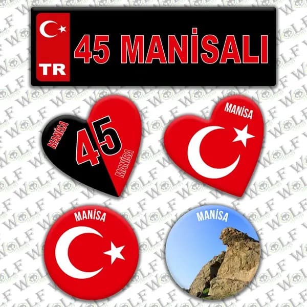 İllere Özel Damla Etiket ( 45 Manisalı ) / Pİ189