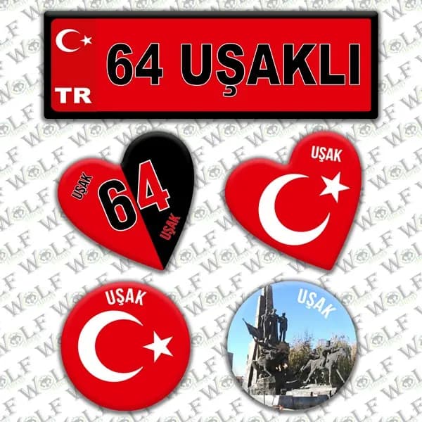 İllere Özel Damla Etiket ( 64 Uşaklı ) / Pİ259