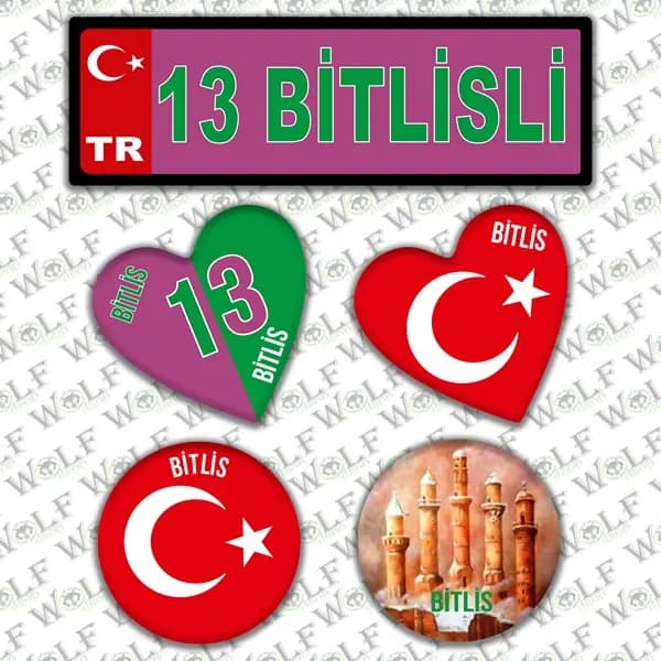 İllere Özel Damla Etiket ( 13 Bitlisli ) / Pİ057