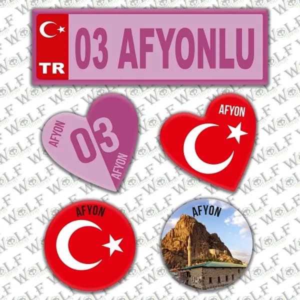 İllere Özel Damla Etiket ( 03 Afyonlu ) / Pİ015