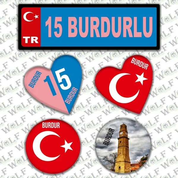 İllere Özel Damla Etiket ( 15 Burdurlu ) / Pİ064