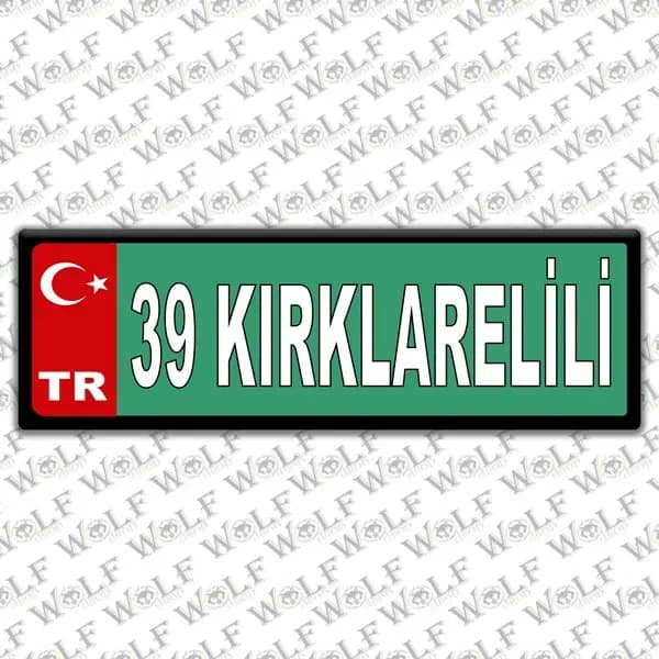 İllere Özel Damla Etiket ( 39 Kırıklarelili ) / Pİ168