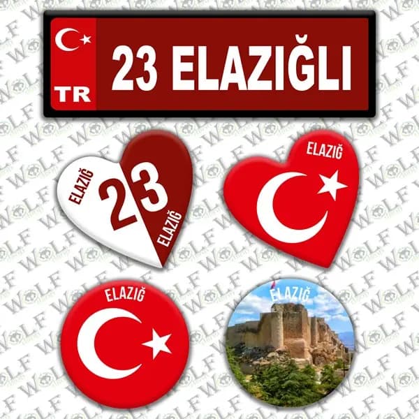 İllere Özel Damla Etiket ( 23 Elazığlı ) / Pİ094