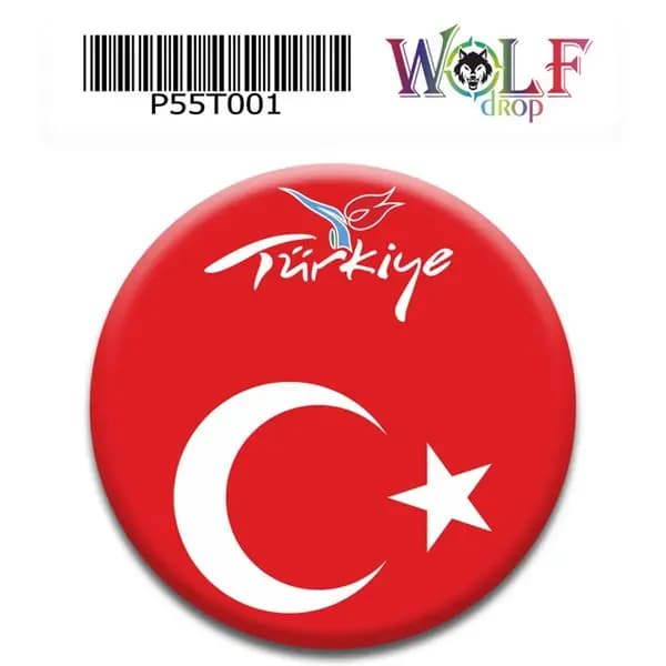 Bayrak 5 cm Tekli Damla Etiket 001 / P55T001