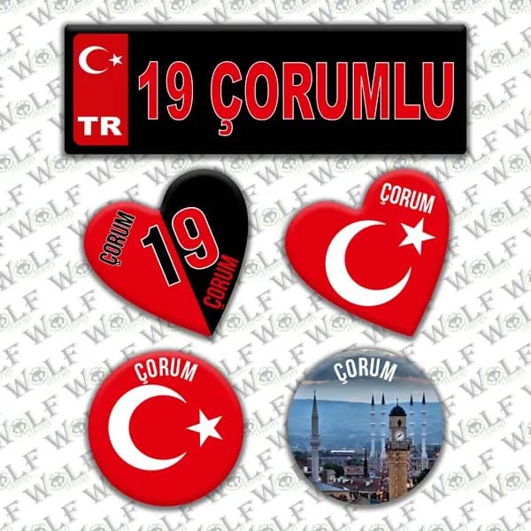 İllere Özel Damla Etiket ( 19 Çorumlu ) / Pİ080