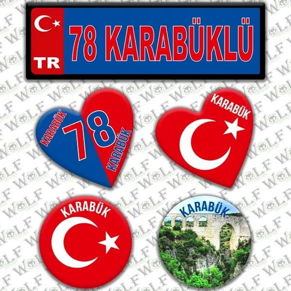 İllere Özel Damla Etiket ( 78 Karabüklü ) / Pİ317