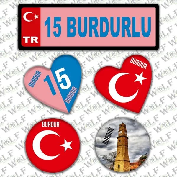İllere Özel Damla Etiket ( 15 Burdurlu ) / Pİ062
