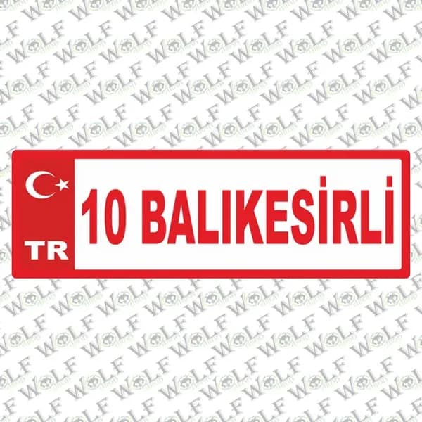 İllere Özel Damla Etiket ( 10 Balıkesirli ) / Pİ044