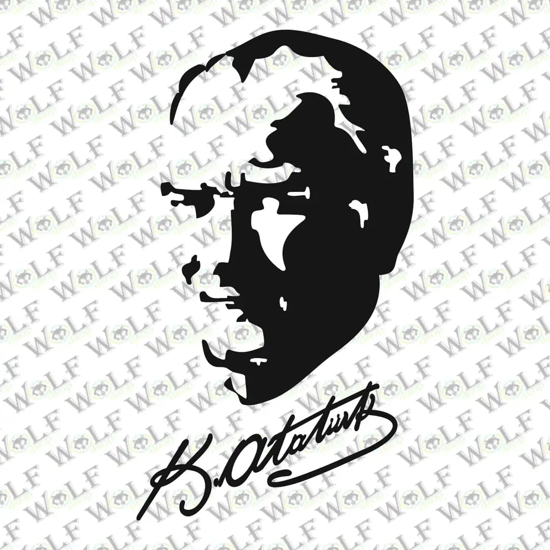 Transferli Atatürk Portre Sticker 001 / P3R4009
