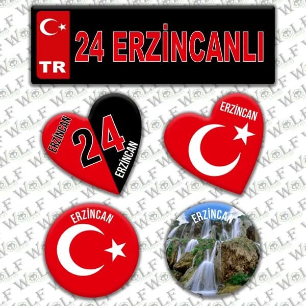 İllere Özel Damla Etiket ( 24 Erzincanlı ) / Pİ100