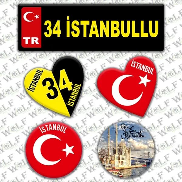 İllere Özel Damla Etiket ( 34 İstanbullu ) / Pİ147