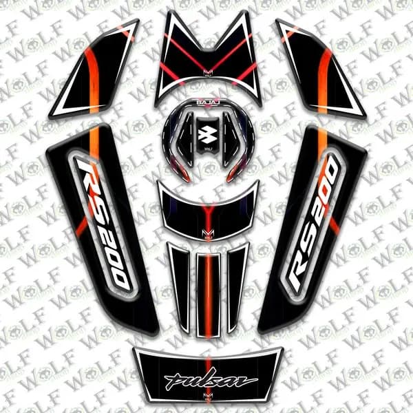 Bajaj Pulsar Rs 200 Tankpad Damla Etiket / B51T008
