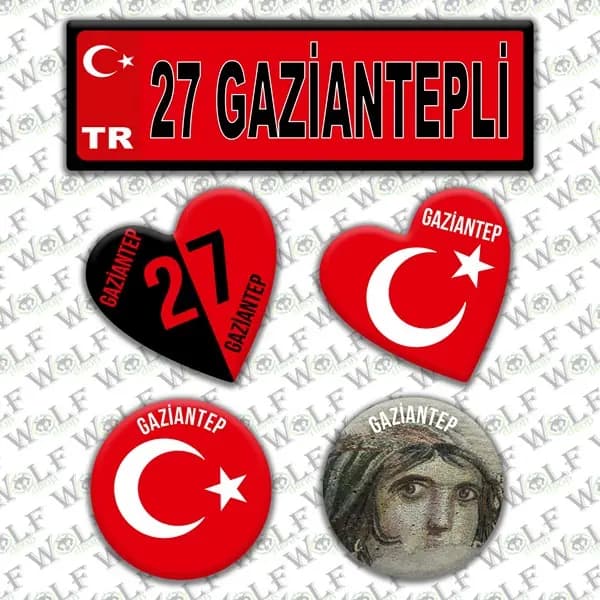 İllere Özel Damla Etiket ( 27 Gaziantepli ) / Pİ110