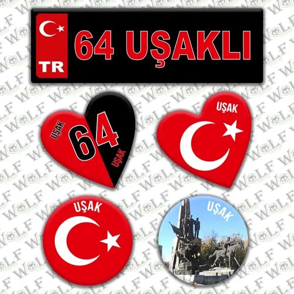 İllere Özel Damla Etiket ( 64 Uşaklı ) / Pİ261