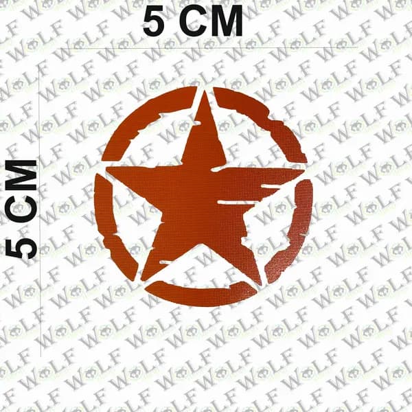 Transferli Sticker Yıldız Küçük Boy / wolf116