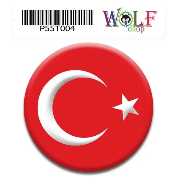 Bayrak 5 cm Tekli Damla Etiket 004 / P55T004