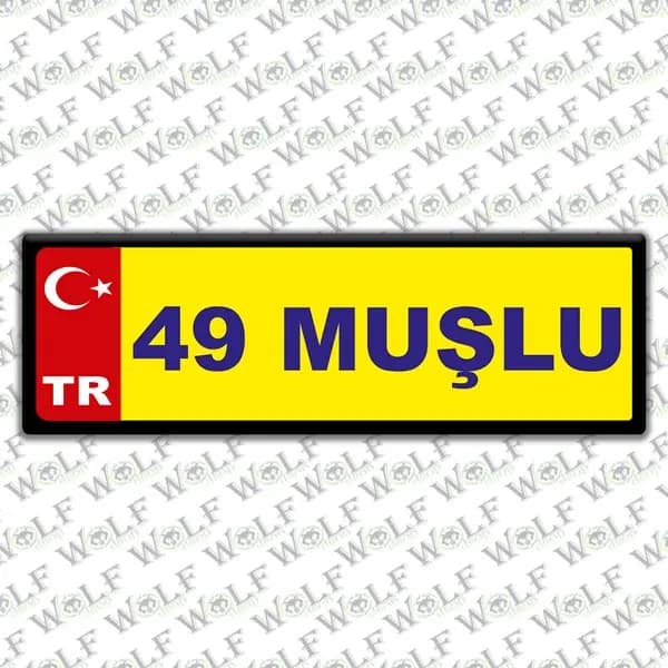 İllere Özel Damla Etiket ( 49 Muşlu ) / Pİ200