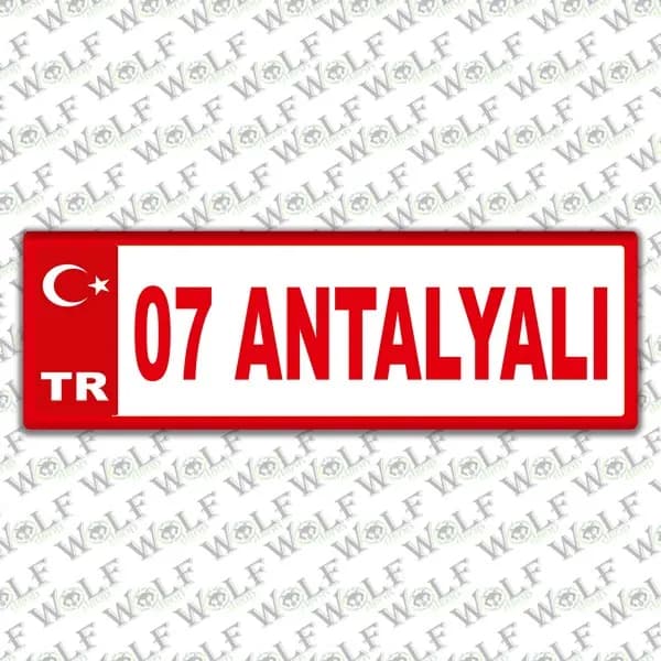 İllere Özel Damla Etiket ( 07 Antalyalı ) / Pİ030