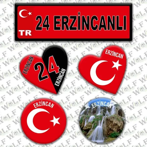 İllere Özel Damla Etiket ( 24 Erzincanlı ) / Pİ098